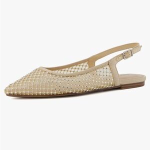 BNIB Cushionaire rhinestone flat slingbacks 10W